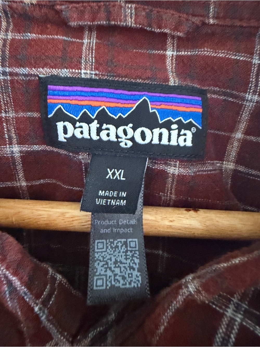 Patagonia Renewal Brown Orange Plaid Back Step Button Front Short Sleeve Shirt - Picture 8 of 12